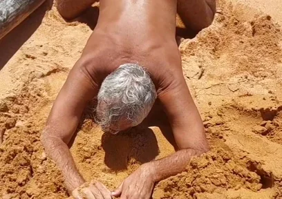 Ladysilva Doing Stritease on the Beach Showing off Her Hot Tanned Ass