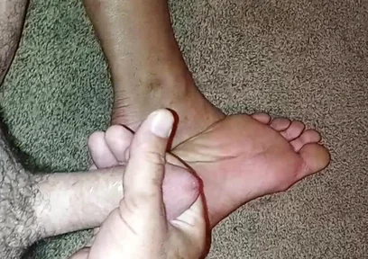 Jerked off on to My Feet