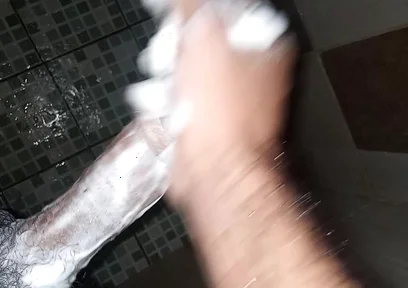 Breast Pump Boy2 Takes His Time in the Shower with a While Waiting Outside the Bathroom
