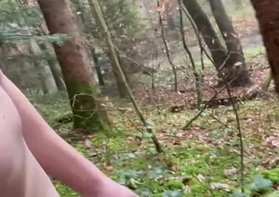 Running in the Forest and Stripping Completely Naked