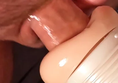 Stepdaddy Bear Pounds His New Fleshlight Butthole