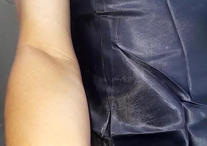 Blue Satin Silk Mini Dress with Gorgeous Lining