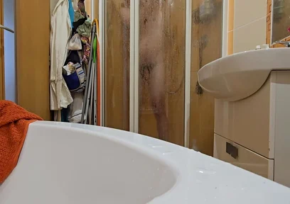 Hairy Guy Taking a Shower at His Female Friend’s Place