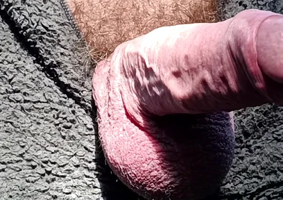 Outdoor Cruising Big Uncut Cock Woodland Onesie Wanking, Edging, Close up Moaning Creamy Cum