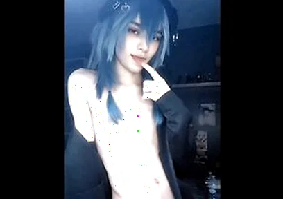 Gay Femboy Play With His Tummy & Dick