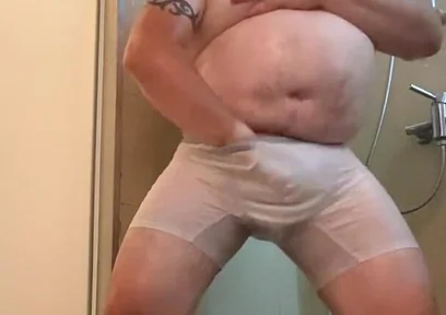 Wet White Clothes Shower One