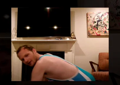 Singlet Wrestles Boy, Strips, Sucks, Rims, Bareback Doggy Style on the Living Room Floor