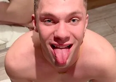Boy55: 22yo Caged Cocksucker Luca Jaxxson (quickie)