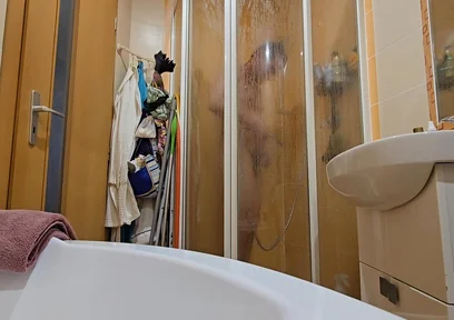 My Friend Let Me Take a Shower at Her Bathroom. She Has No Idea That I'm Filming Myself Doing It.