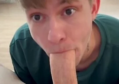 Twink Invited His Twink Friend With A Big Dick Over And Seduced Him Into Giving Him A Blowjob
