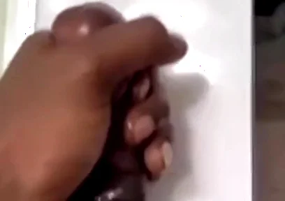 Bathroom solo stroking cumming hard