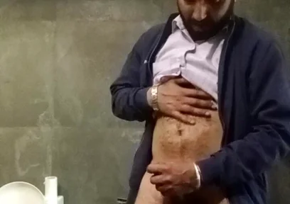 Indian Desi Man Enjoy Penis Massage in Bathroom