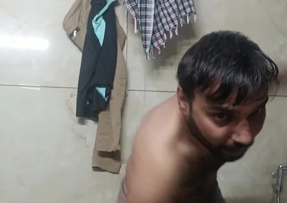 Indian Rajasthani Desi Man Enjoy Shower