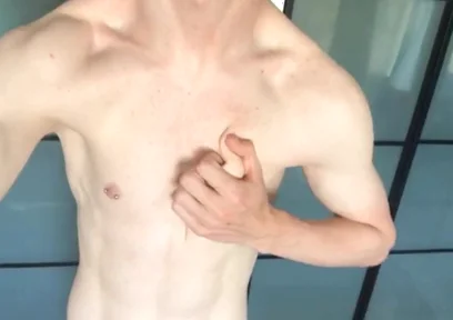 Fit Boy Empties His Uncut Dick