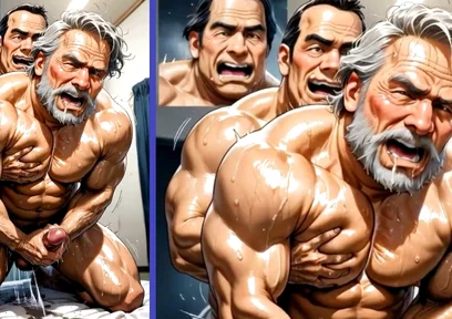 A Group of Mature Men Engage in an Insane Orgy with Cum Inside an Old Man's Ass