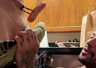 Malik Delgaty And Alejo Ospina In Cooking Sausage Gets Outshined By Maliks Juicy Meat