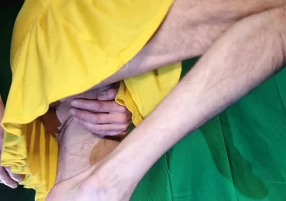 Yellow Skirt, No Panties