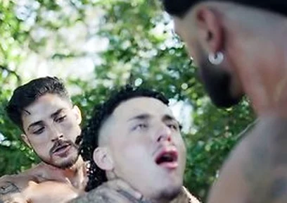 Sneaky Fuck In The Woods Turns Into Threesome With Markin Wolf