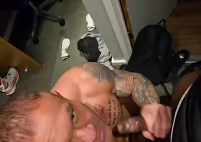 BBC Sucked off by Straight Mate