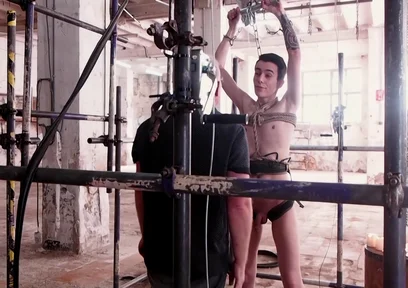 Blonde Skinny Twink Tied Up And Waxed By His Dominant Master