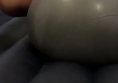 Fuck gimnastic ball on air matress