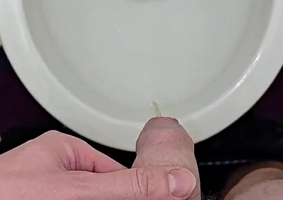 I Pee Standing up Into the Toilet Right After Coming Home From Work