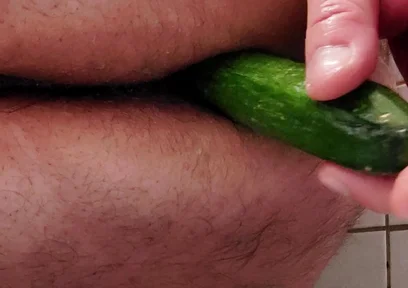 Big Ass Anal Play with Cucumber