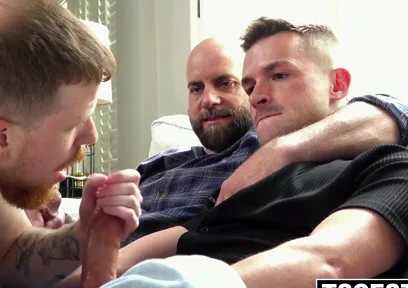 Stevie Trixx, Lane Colten And Girth Brooks In Chowing Down Big Cock And Then Gets So Wet