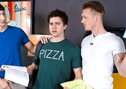 Calculus Can Wait - Three College Studs Dive Deep Into Each Others Tight Holes