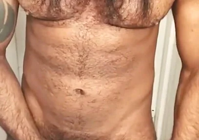 Bearded and Rugged Man Jerking off and Cumming