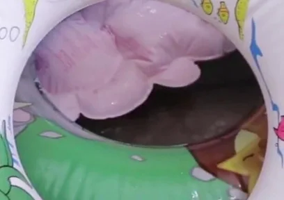 Bathroom with inflatables