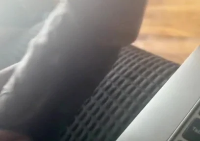 Stroking My Big Black Cock Watching Porn