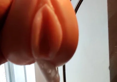 Squeezing My Cum Out of an Onahole After Using It
