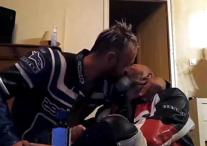 French guys in biker gear fucking