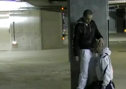 Fucked by scally boy in public parking in paris