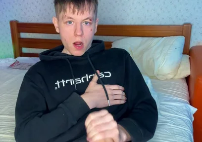 Bored in My Room so I Rubbed My Big Cock Until I Blew a Load