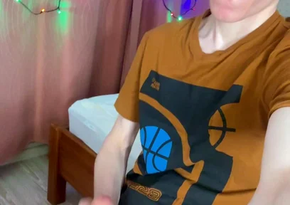 Young Student Home Alone with a Monster Boner and Lots of Sperm