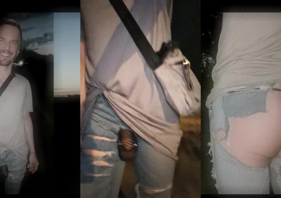 Walking Through the City in Bottomless Jeans