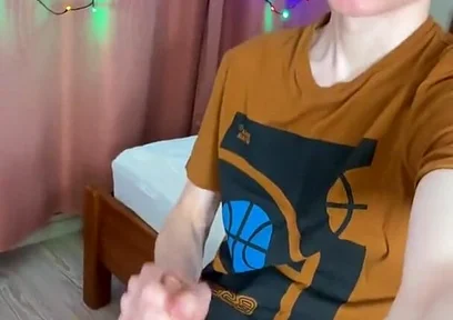 Young Student Home Alone with a Monster Boner and Lots of Sperm