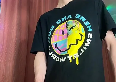 Skinny Twink Student Making a Huge Messy Cum Puddle