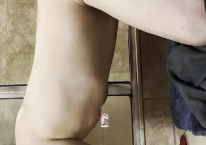 White Boi Bent Over on the Floor Using Big Dildo