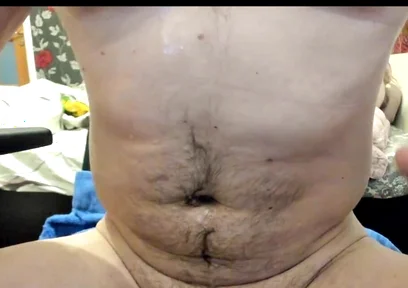 Big cumshot on my big belly