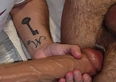 Fucking My Horny Pervy Taboo Step Dad with My Dick and a Dildo and Ny Husband Spunked on His Face