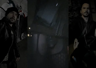 Hot Rainy Walk (garters and Bulge Meggings)