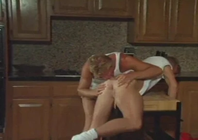 Horny Man Gets Ass Licked and Rammed by His Partner on the Kitchen Table