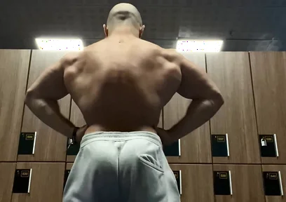 Sweaty Flexing After Training