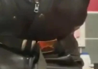 Leather Muscle Dad Smoking Solo Cock Scene