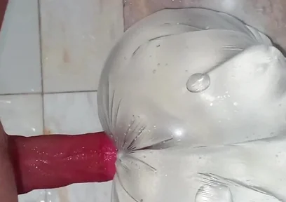 Horny Anal Masturbation Alone in the Bathroom - Real Toy Play