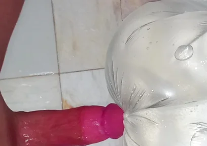Horny Anal Masturbation Alone in the Bathroom - Real Toy Play