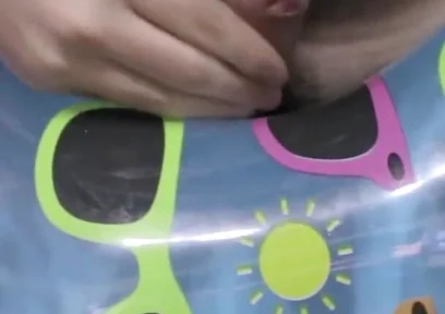 Playing with a cool swimring